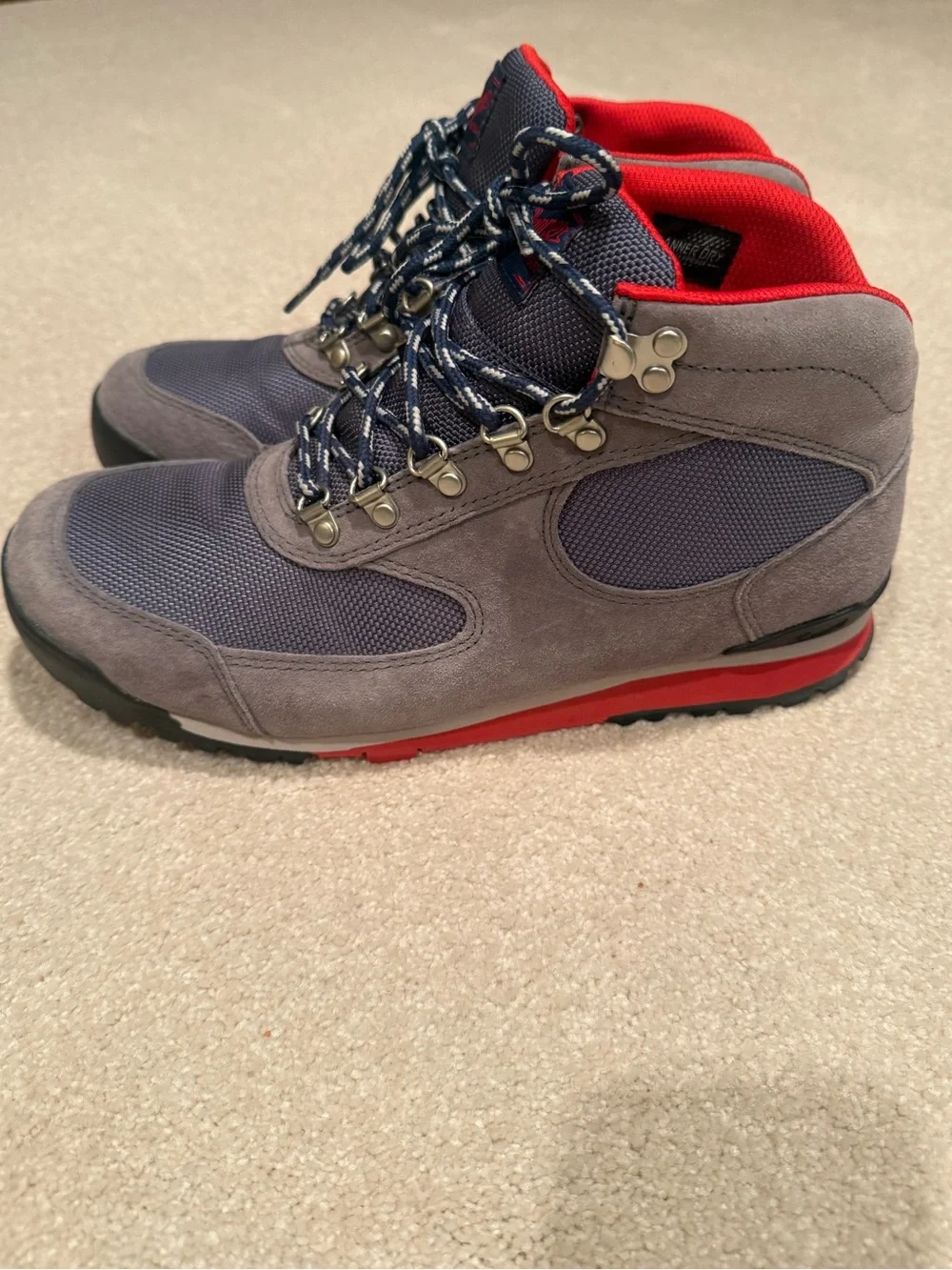 Danner Jag Waterproof Hiking Boots Steel Gray Blue Wing Suede Men's Size 8.5